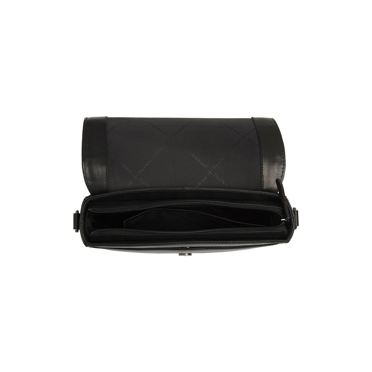 Solid Antique Brass Hardware &amp; Heavy-Duty Dual Zipper Detail on Lizzola Full-Grain Leather Shoulder Bag für Damen