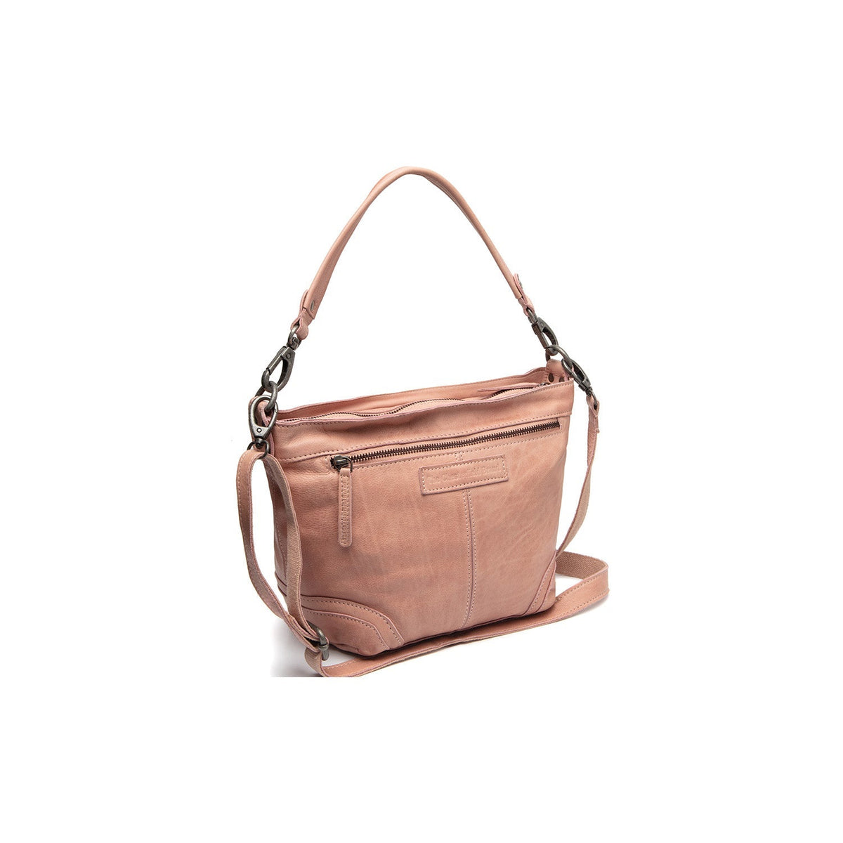 Lucy Full-Grain Leather Shoulder Bag für Damen in Classic 100% Full-Grain Leather - Full Exterior Front Profile View | Online Kaufen