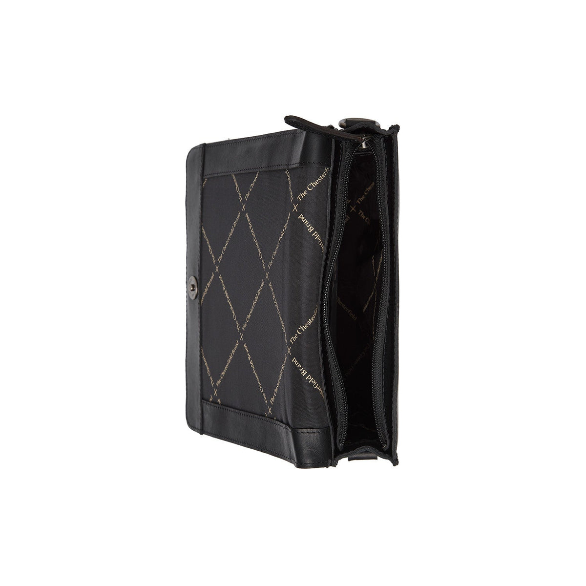 Osuna Full-Grain Leather Shoulder Bag für Damen - Structured Side Profile Showing Gusset Depth &amp; Expansion Capacity