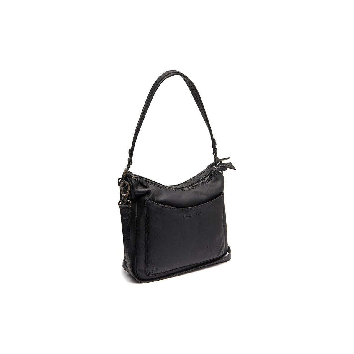 Tivra Full-Grain Leather Shoulder Bag für Damen in Classic 100% Full-Grain Leather - Full Exterior Front Profile View | Online Kaufen