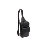 Leather Sling Bag Turelle für Damen in Classic 100% Full-Grain Leather - Full Exterior Front Profile View | Online Kaufen