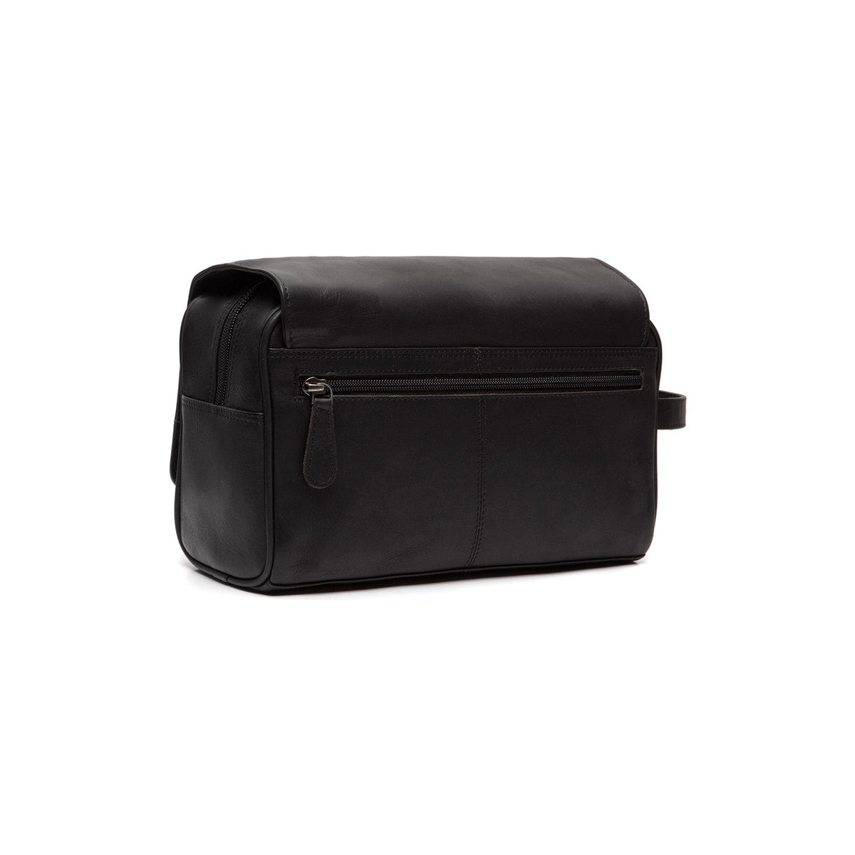 Tailored Rib Cuffs &amp; Hem Craftsmanship Construction Detail on Rosario Full-Grain Leather Toiletry Bag für Damen