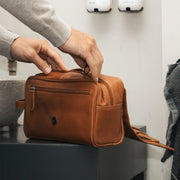 Rosario Full-Grain Leather Toiletry Bag für Damen – Zusätzliche Produktansicht 3