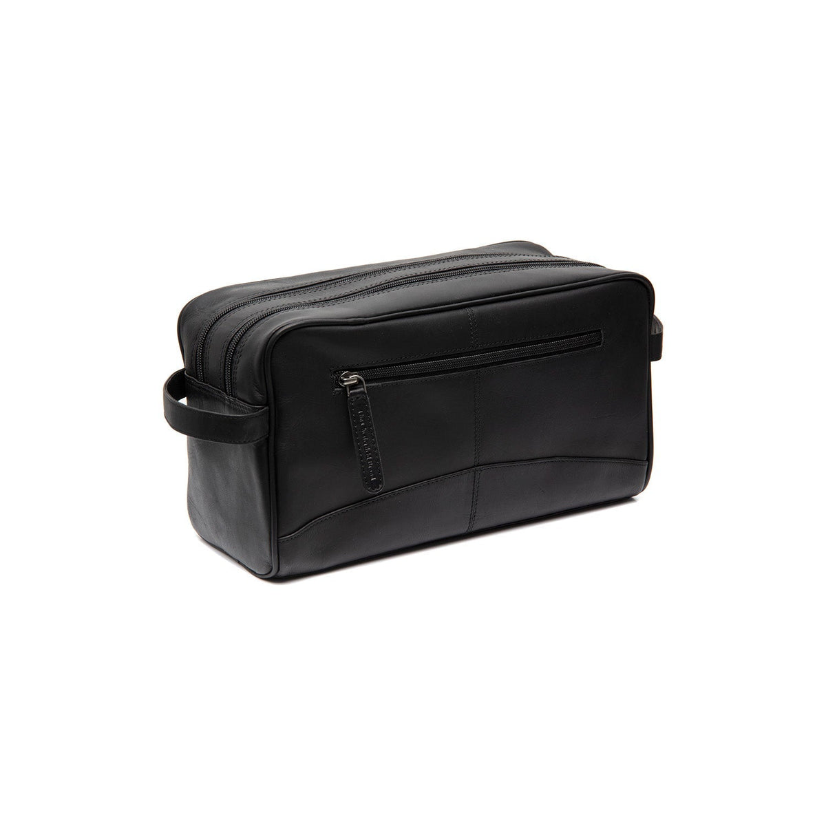 Styled Fit Perspective of Stefan Full-Grain Leather Toiletry Bag für Damen on Model - Natural Daylight Drape
