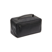 Tailored Rib Cuffs &amp; Hem Craftsmanship Construction Detail on Trevia Full-Grain Leather Toiletry Bag für Damen