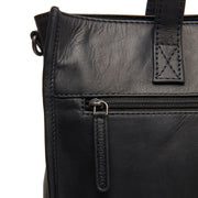 Adana Full-Grain Leather Tote Bag für Damen - Structured Side Profile Showing Gusset Depth &amp; Expansion Capacity