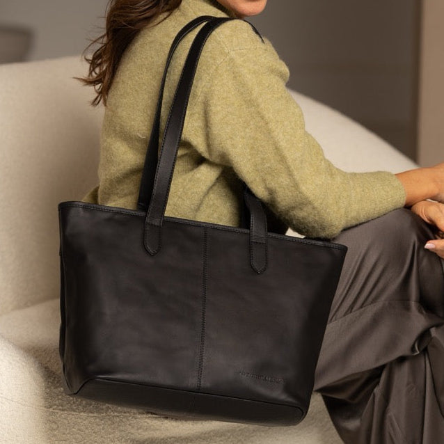 Monza Full-Grain Leather Tote Bag für Damen
