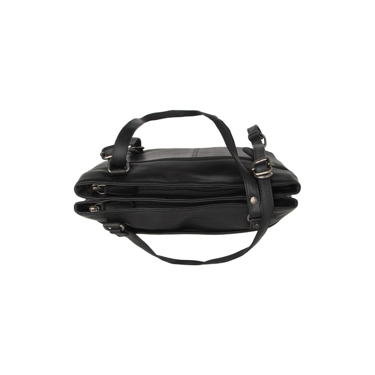 
Classic 100% Full-Grain leather Bag - Rückansicht mit verstärkten Lederträgern & handwerklichen Nähten