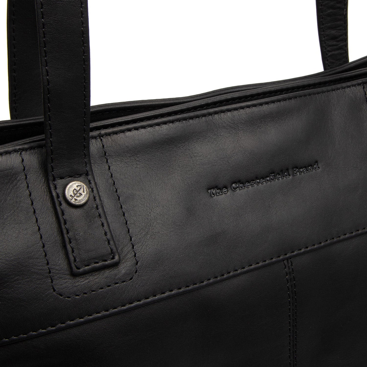 
Classic 100% Full-Grain leather Bag - Rückansicht mit verstärkten Lederträgern & handwerklichen Nähten
