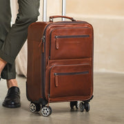 
Leather Trolley San Marino für Damen - Rückansicht mit passgenauen Schultern & sauberem Saum