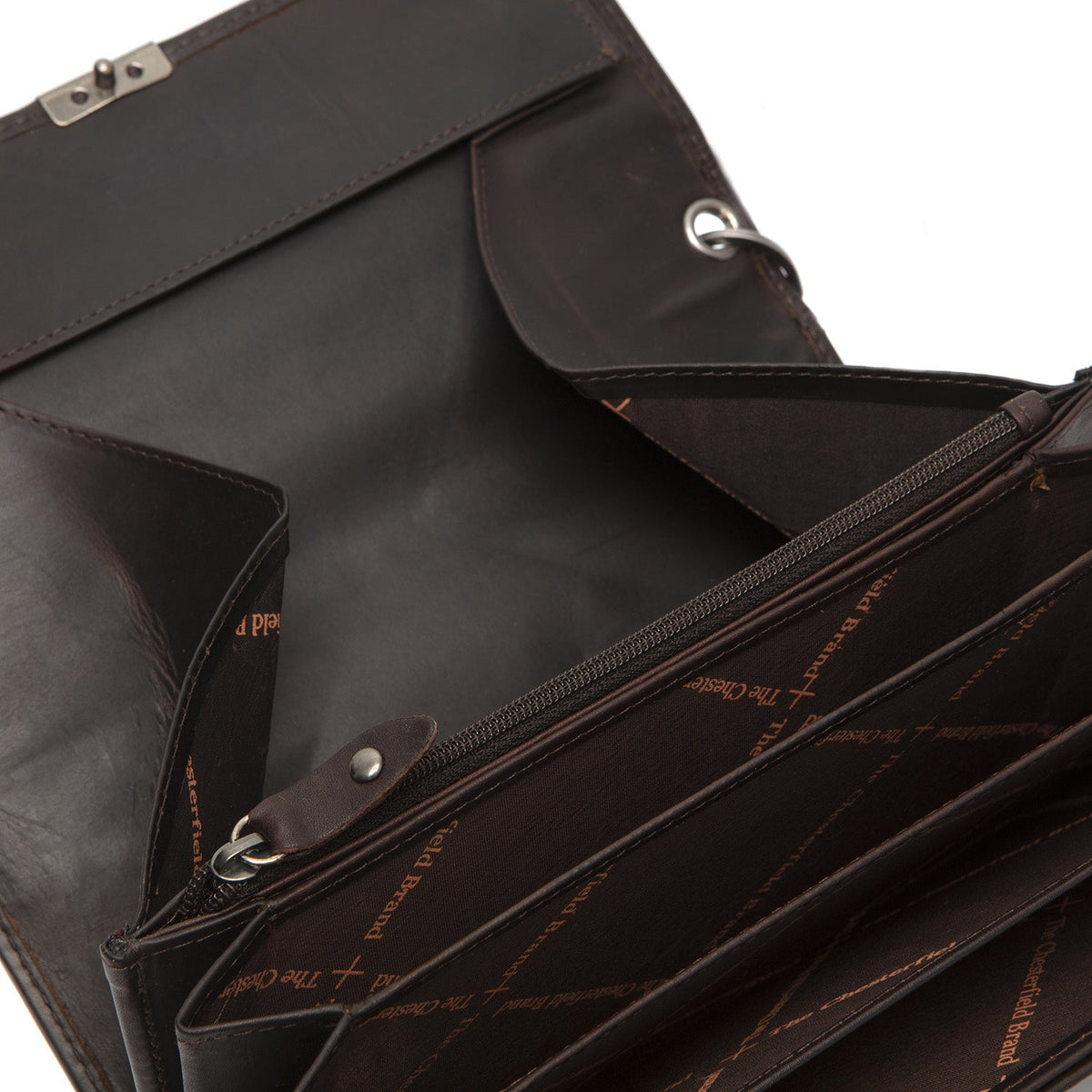 
Classic 100% Full-Grain leather Wallet - Rückansicht mit verstärkten Lederträgern & handwerklichen Nähten