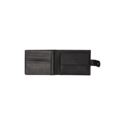 Solid Antique Brass Hardware &amp; Heavy-Duty Dual Zipper Detail on Curtis Full-Grain Ledergeldbörse für Herren