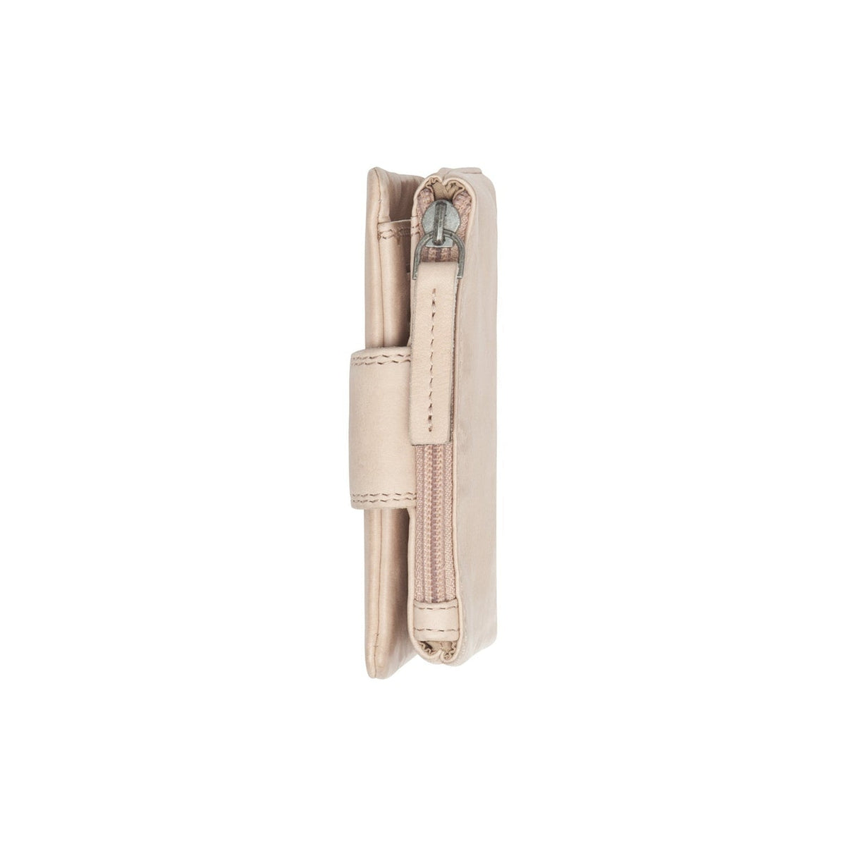 Mavona Full-Grain Ledergeldbörse für Damen - Structured Side Profile Showing Gusset Depth &amp; Expansion Capacity