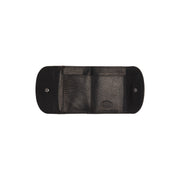 Newton Full-Grain Ledergeldbörse für Damen - Structured Side Profile Showing Gusset Depth &amp; Expansion Capacity
