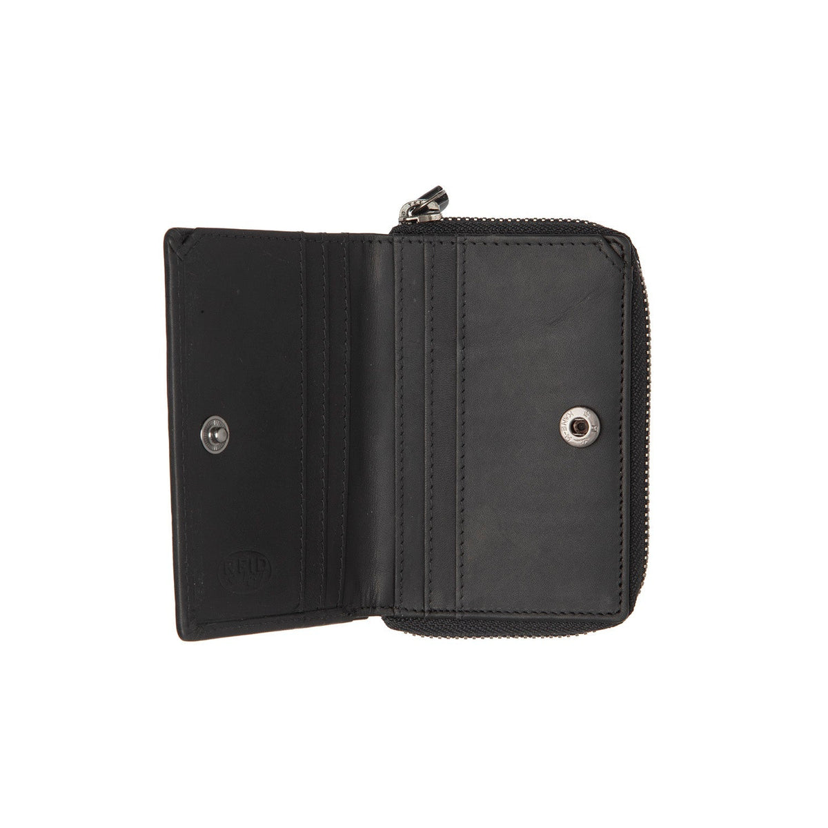 Osum Full-Grain Ledergeldbörse für Damen - Structured Side Profile Showing Gusset Depth &amp; Expansion Capacity