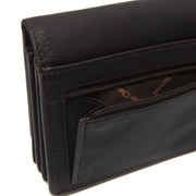 
Solid Antique Brass Hardware & Heavy-Duty Dual Zipper Detail on Salzburg Vollnarbenleder-Geldbörse