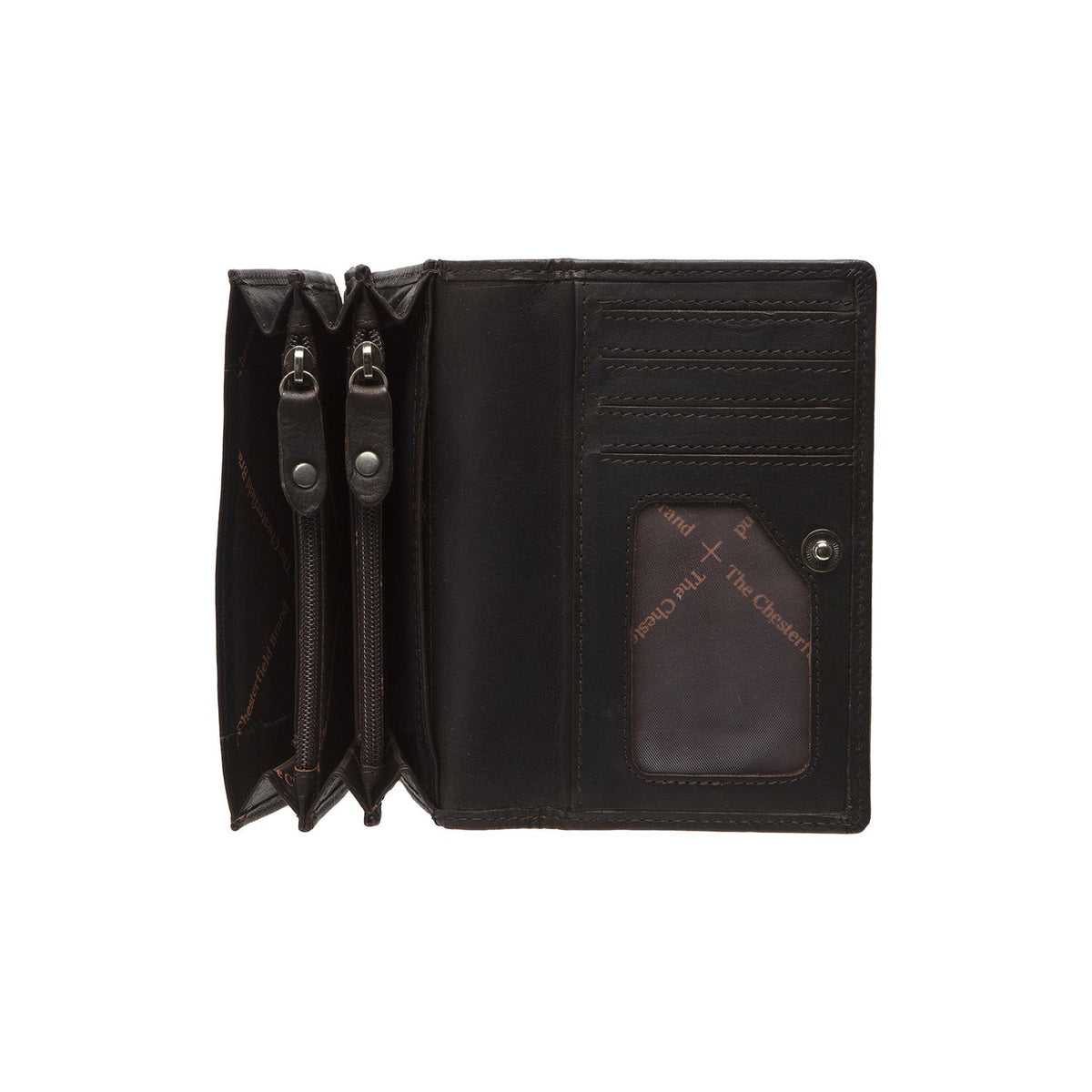 
Classic 100% Full-Grain leather Wallet - Rückansicht mit verstärkten Lederträgern & handwerklichen Nähten