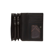 
Classic 100% Full-Grain leather Wallet - Rückansicht mit verstärkten Lederträgern & handwerklichen Nähten