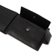 Solid Antique Brass Hardware &amp; Heavy-Duty Dual Zipper Detail on Yamba Full-Grain Ledergeldbörse für Herren
