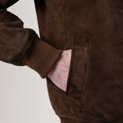 Lester Braun Suede Leder-Bomberjacke für Herren – Zusätzliche Produktansicht 6