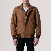 Lester Braun Suede Leder-Bomberjacke für Herren – Zusätzliche Produktansicht 4
