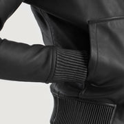 
Luna Hooded Leder-Bomberjacke für Damen – alternate product view 6