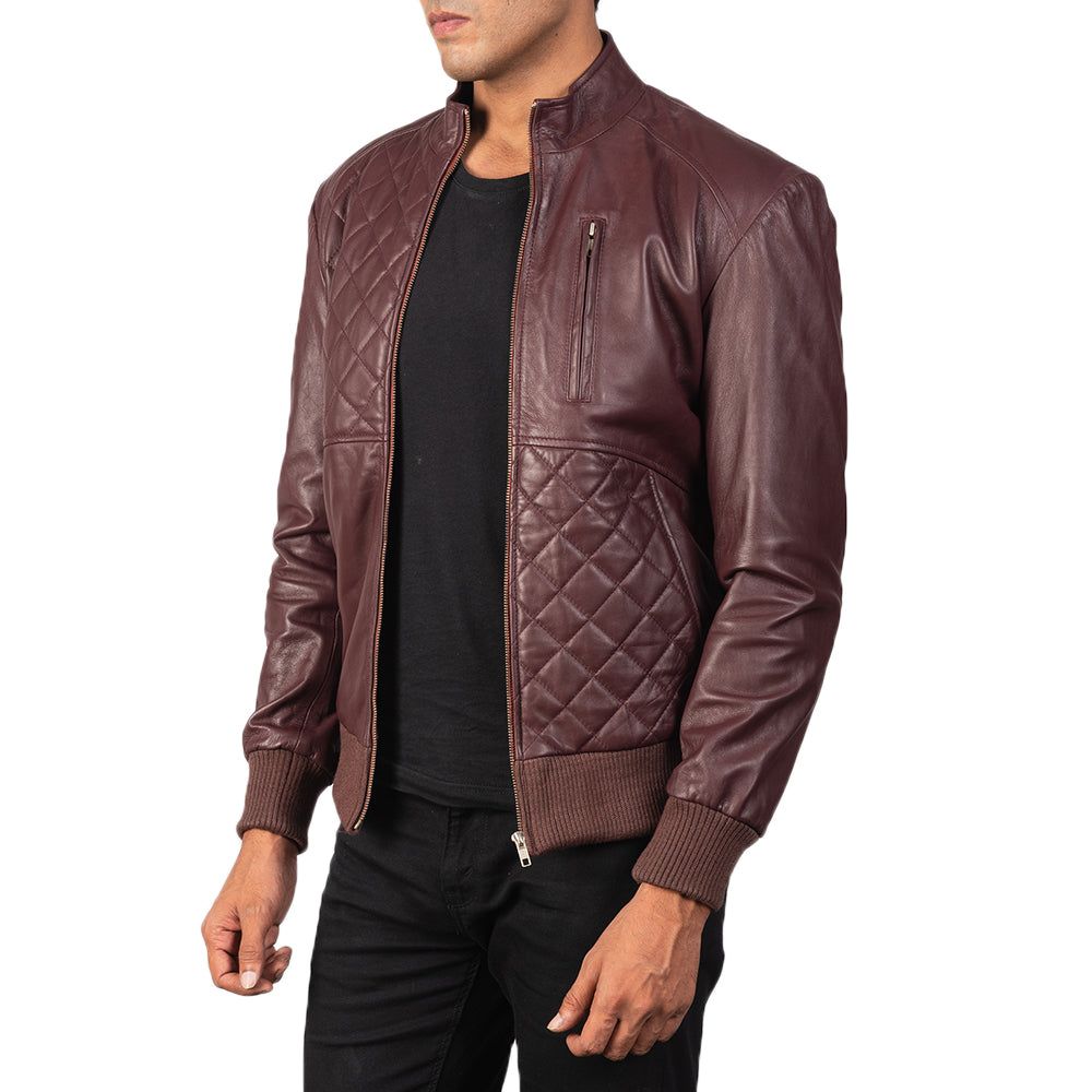 
Moda Leder-Bomberjacke für Herren - Natural Daylight Drape