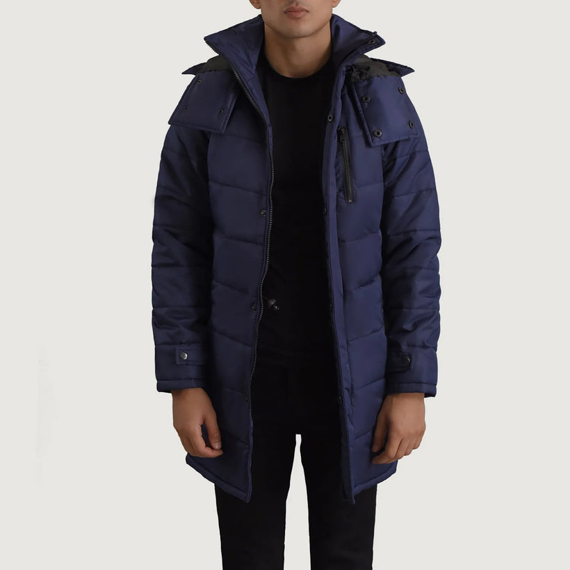 Moore Blau Hooded Parka für Herren