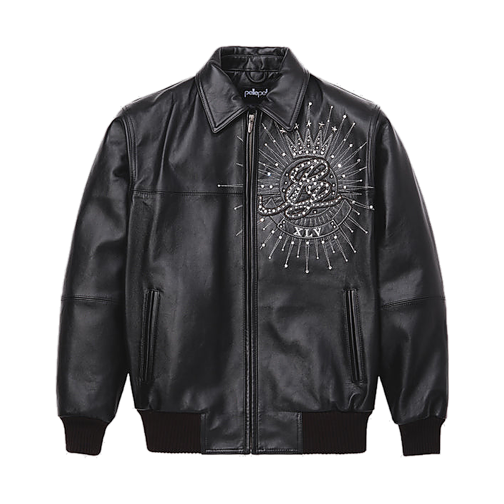
Premium Embroidered Lederjacke für Damen