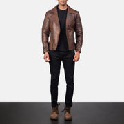 Raiden Leder-Bikerjacke für Herren – Zusätzliche Produktansicht 4