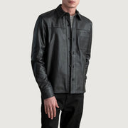 
Scout Schwarz Leather Shirt für Herren - Rückansicht mit passgenauen Schultern & sauberem Saum
