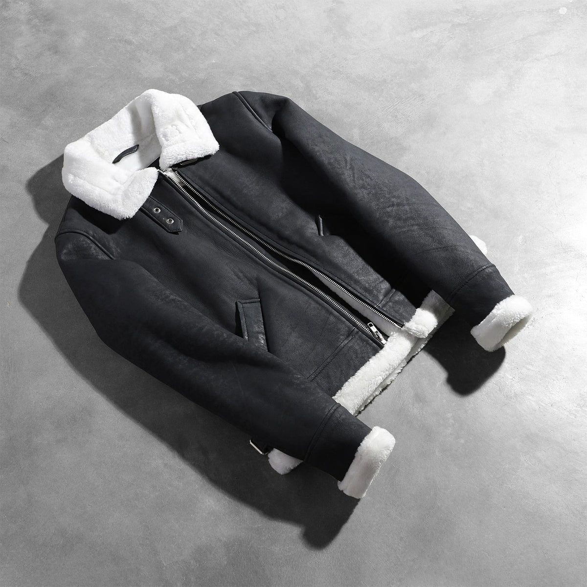 
Sherilyn B-3 Schwarz Leder-Bomberjacke für Damen – alternate product view 7
