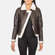 
Sherilyn B-3 Schwarz Leder-Bomberjacke für Damen – alternate product view 1