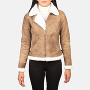 
Sherilyn B-3 Schwarz Leder-Bomberjacke für Damen – alternate product view 1