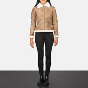 
Sherilyn B-3 Schwarz Leder-Bomberjacke für Damen – alternate product view 3