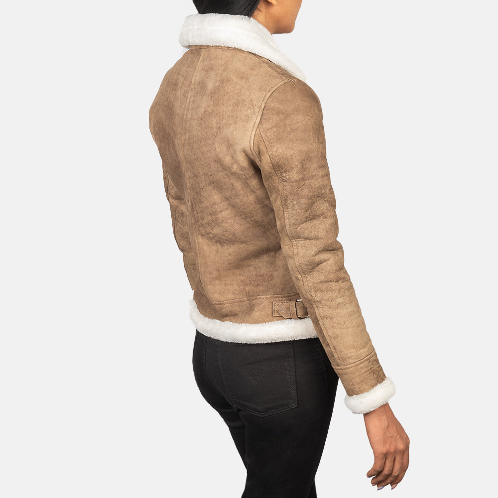 
Sherilyn B-3 Schwarz Leder-Bomberjacke für Damen – alternate product view 5