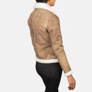 
Sherilyn B-3 Schwarz Leder-Bomberjacke für Damen – alternate product view 5
