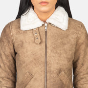 
Sherilyn B-3 Schwarz Leder-Bomberjacke für Damen – alternate product view 6