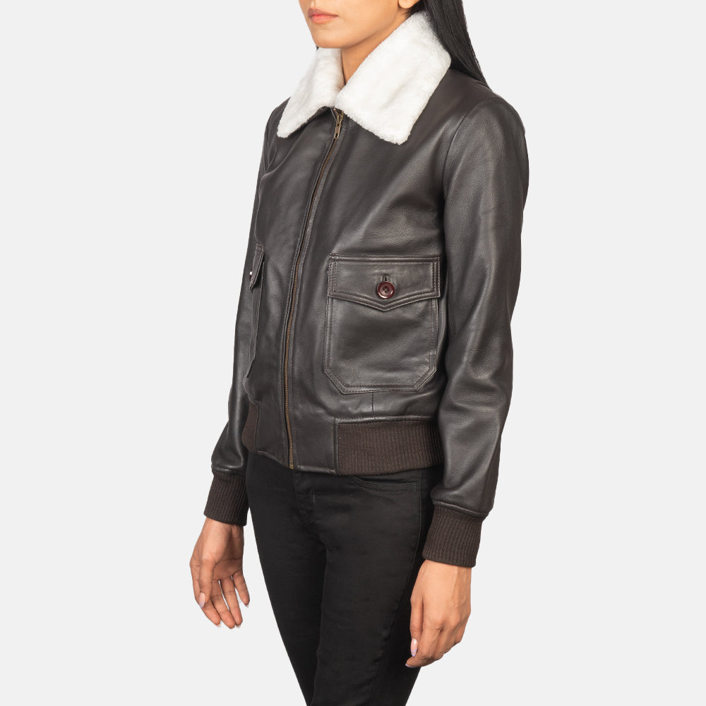 Stella G-1 Leder-Bomberjacke für Damen – Zusätzliche Produktansicht 2