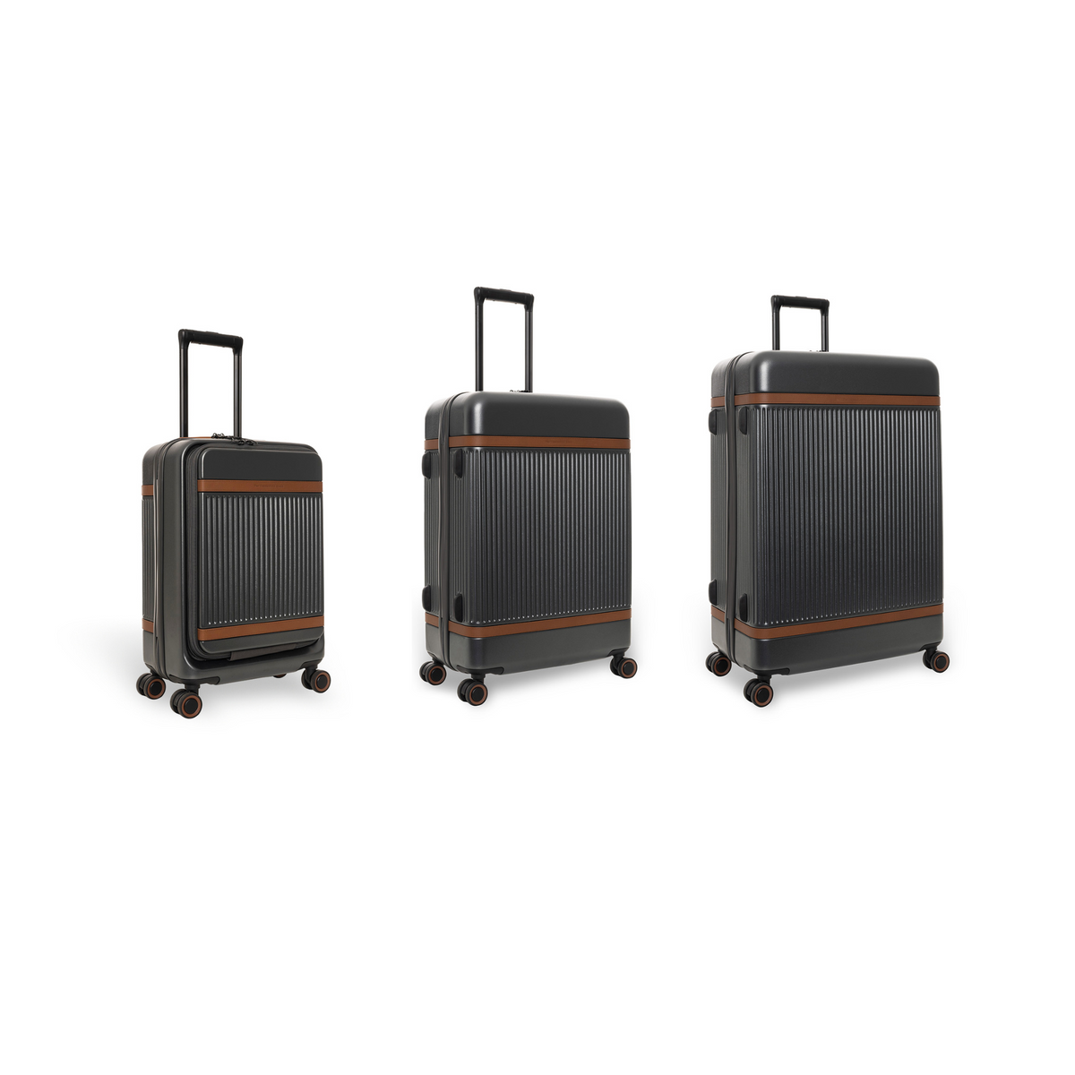 Urban Graphite Suitcase Set Front Pocket Zuna für Damen, front view