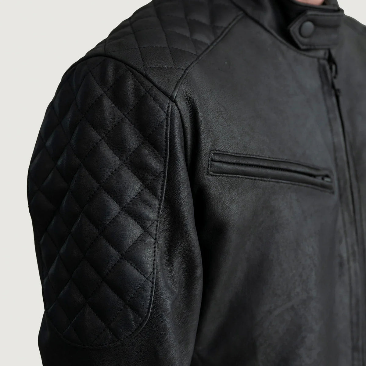 Sven Leder-Bomberjacke für Herren – Zusätzliche Produktansicht 5