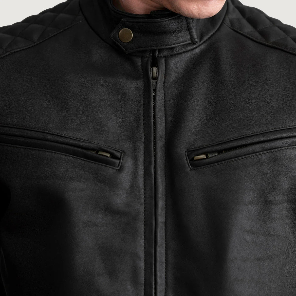 Sven Leder-Bomberjacke für Herren – Zusätzliche Produktansicht 5