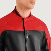 
Terrance Schwarz Varsity Lederjacke für Herren – alternate product view 3