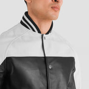 
Terrance Schwarz Varsity Lederjacke für Herren – alternate product view 6