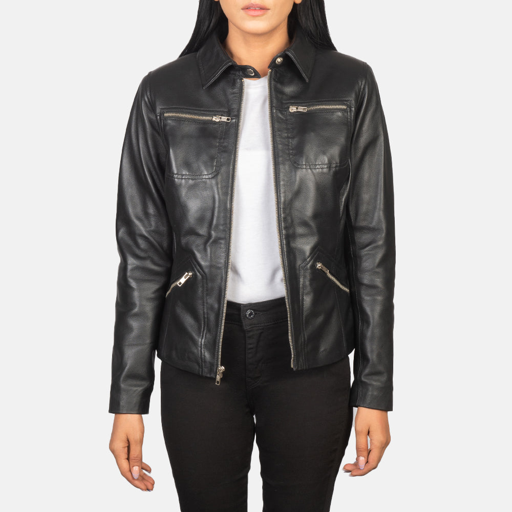
Tomachi Rot Lederjacke für Damen – alternate product view 1