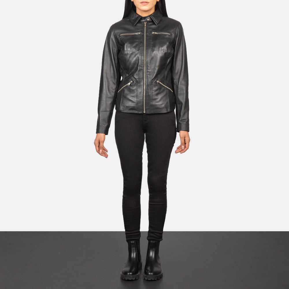 
Tomachi Rot Lederjacke für Damen – alternate product view 3