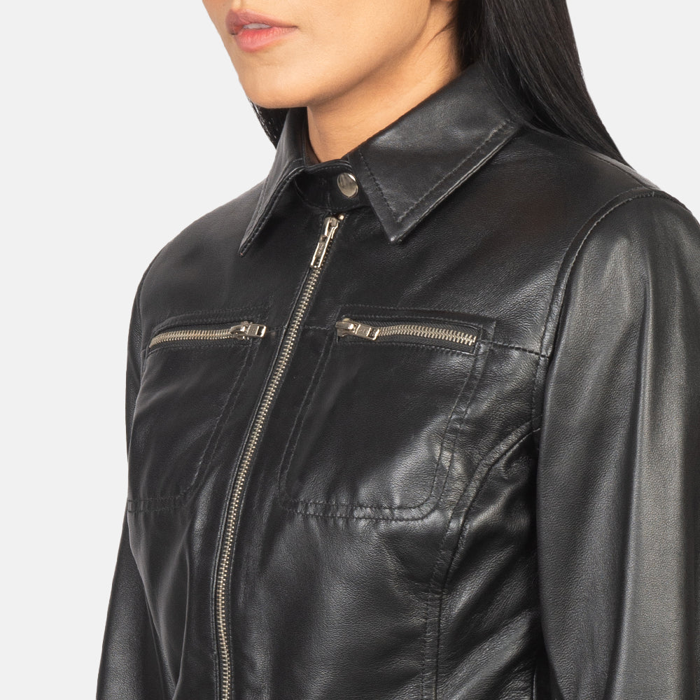 
Tomachi Rot Lederjacke für Damen – alternate product view 6