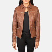 
Tomachi Rot Lederjacke für Damen – alternate product view 1