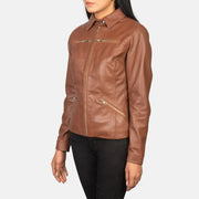 
Tomachi Rot Lederjacke für Damen – alternate product view 2