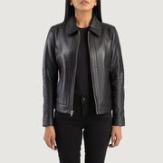 Vixen Classic Collar Lederjacke für Damen – Zusätzliche Produktansicht 1